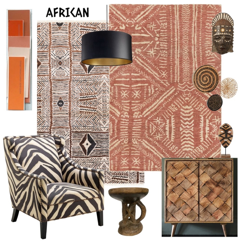 African Interior Design Mood Board by alisonmarshall