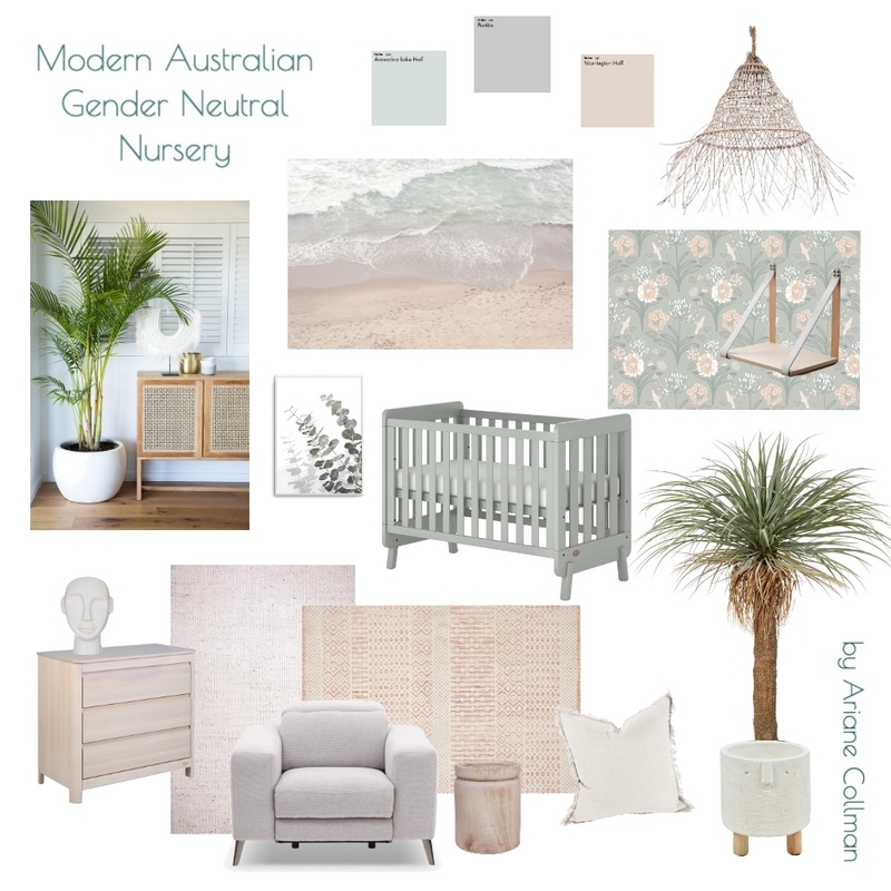 Modern Australian Gender Neutral Nursery Mood Board by bymarlel on Style Sourcebook