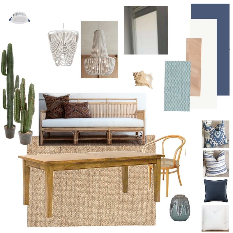 Coastal Rustic Dining Interior Design Mood Board by Soul Interior Design