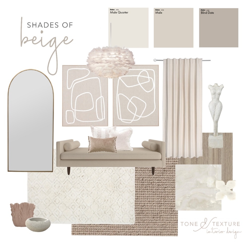 Shades of Beige - Walk in Robe Mood Board by Tone & Texture Interior Design on Style Sourcebook