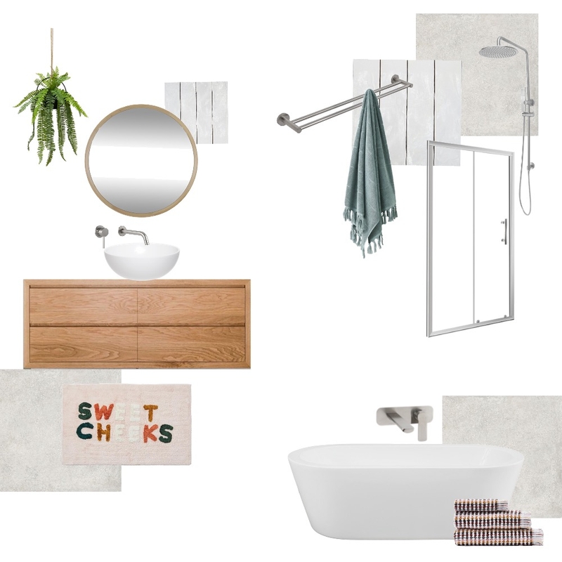 Main Bathroom Concept 1 Interior Design Mood Board by MND Interior Co