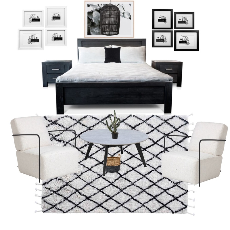 black and white bedroom Mood Board by home101 on Style Sourcebook