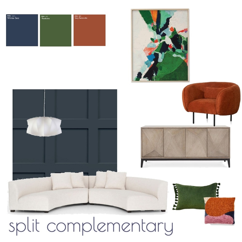 Split Complementary Mood Board by Evelyn Lee on Style Sourcebook