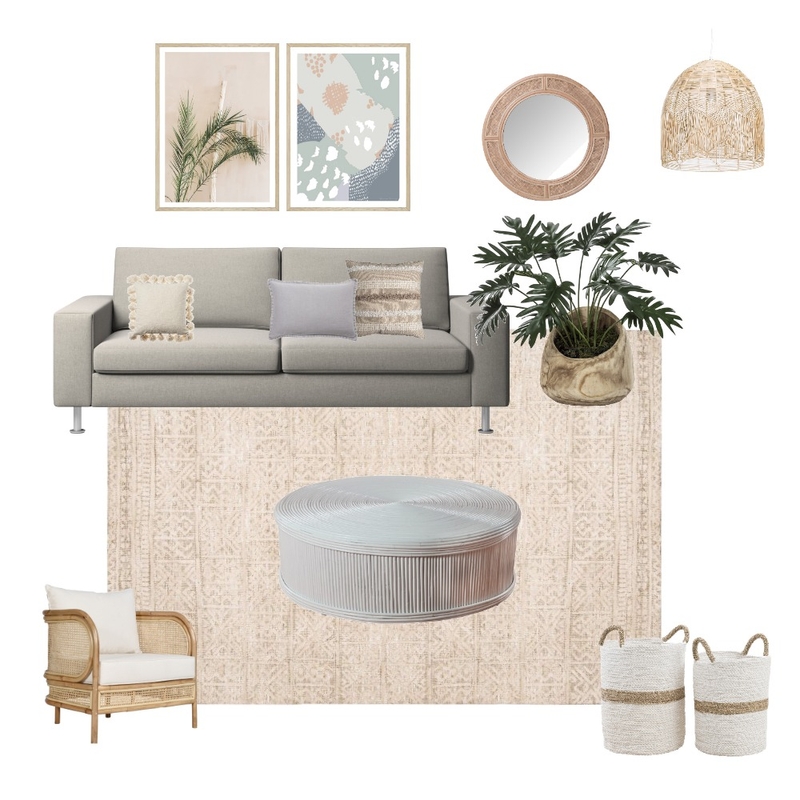 Neewa Beige And Ivory Tribal Transitional Rug Mood Board by jodelacruz on Style Sourcebook