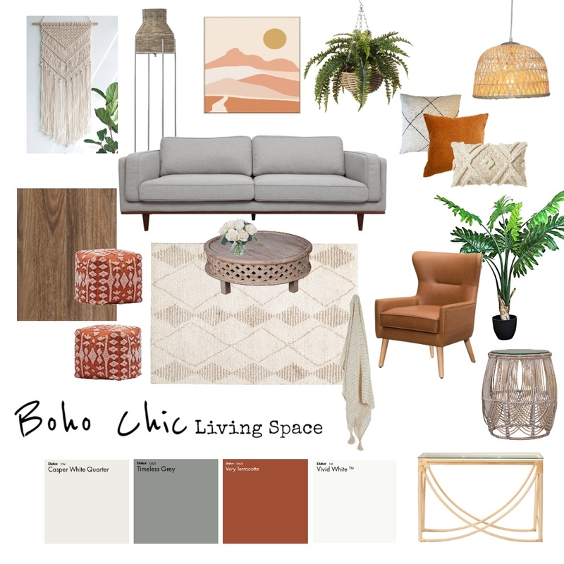 Boho Chic Living Room Mood Board by SydneyFranke on Style Sourcebook