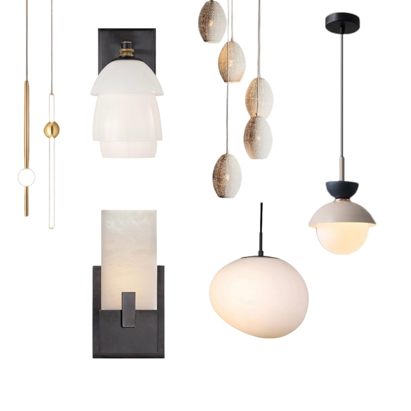 Lighting Mood Board by Rhiannon Lee, Oleander & Finch Interiors on Style Sourcebook