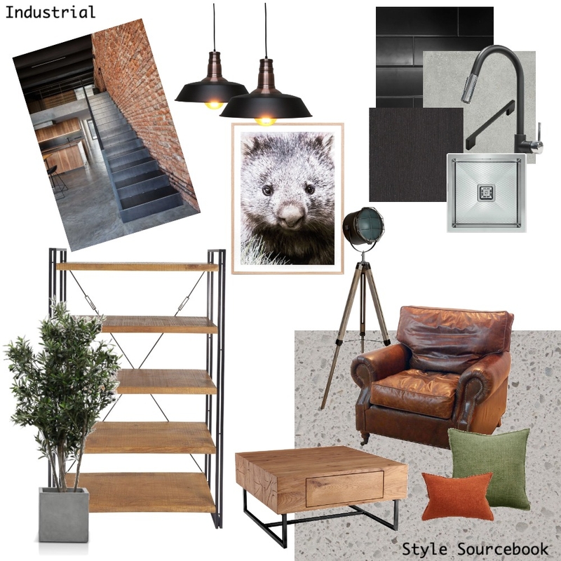 Industrial Interior Design Mood Board by kirstycar