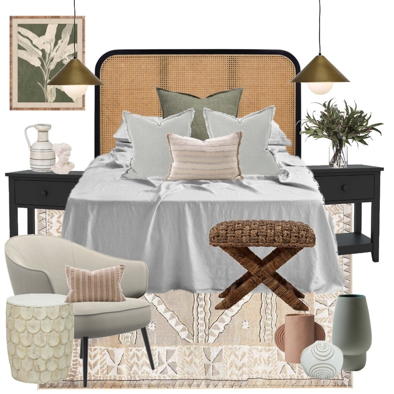 Shades of green Bedroom Mood Board by MEGHAN ELIZABETH on Style Sourcebook