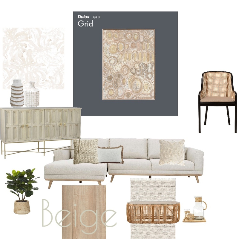 Beige Interior Design Mood Board by Beautiful Rooms By Me