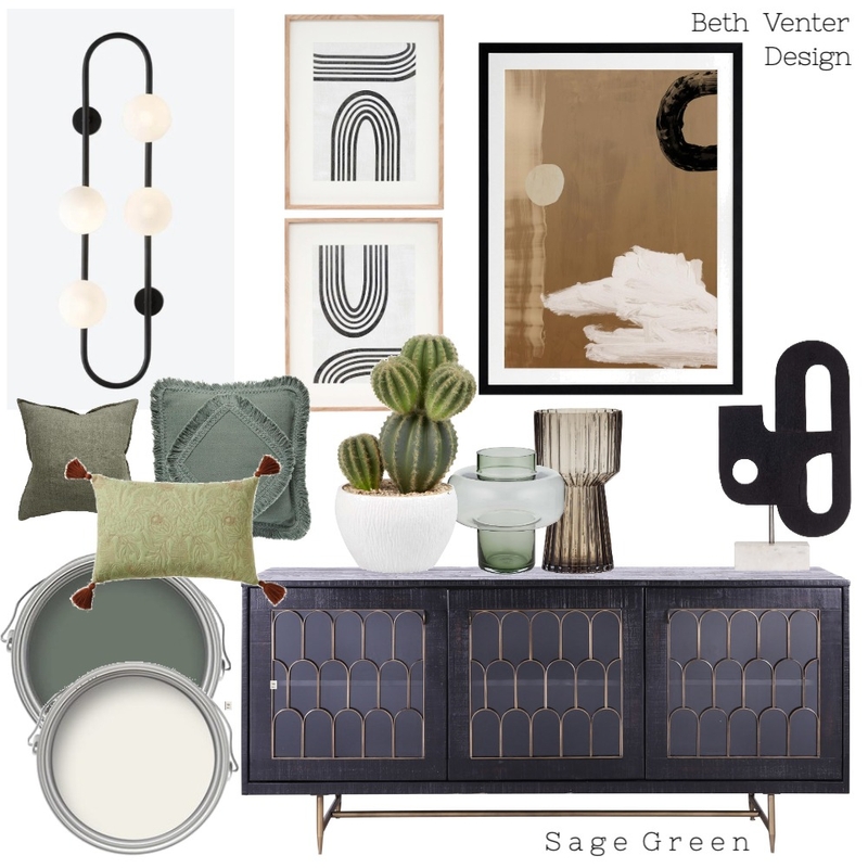 Sage Green Mood Board by Beth Venter Design on Style Sourcebook