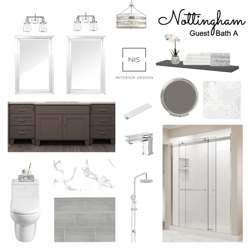 Nottingham Guest Bathroom (option A) Mood Board by Nis Interiors on Style Sourcebook