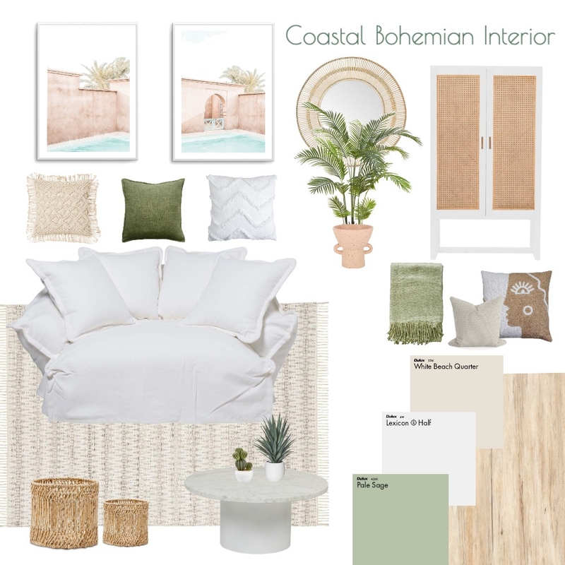 Coastal Bohemian Mood Board by sophietrower on Style Sourcebook