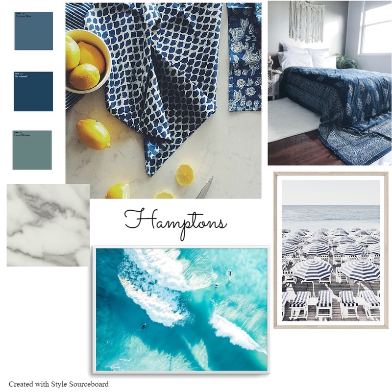 Hamptons Interior Design Mood Board by Kimberley