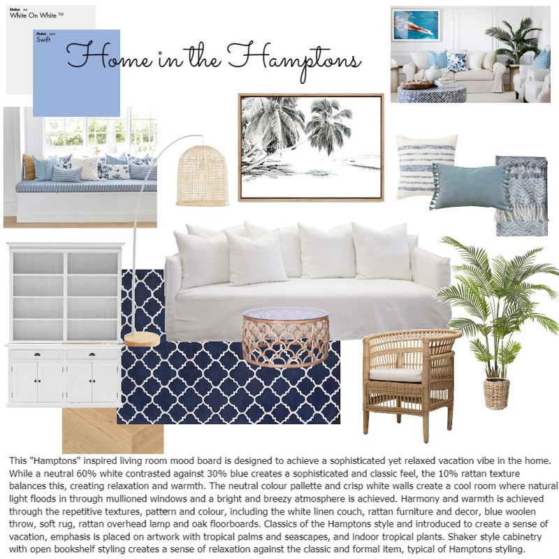Hamptons Living Room Mood Board Mood Board by ReneéMarie on Style Sourcebook