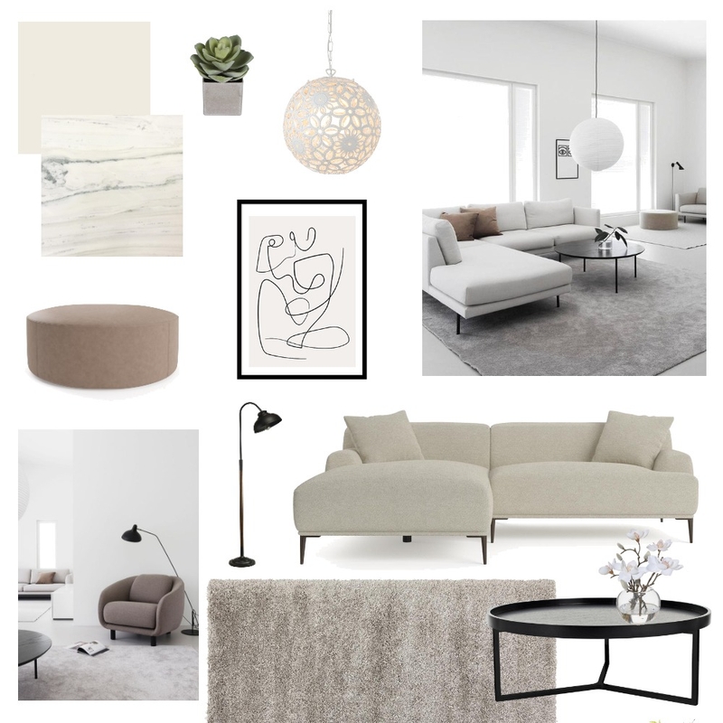 Minimalism Living room Grey Mood Board by Marina AR on Style Sourcebook