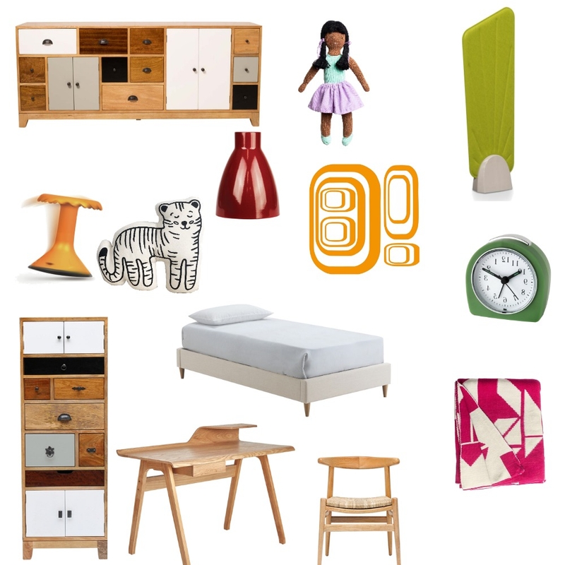 Mid century moder kids bedroom Mood Board by Jooo on Style Sourcebook