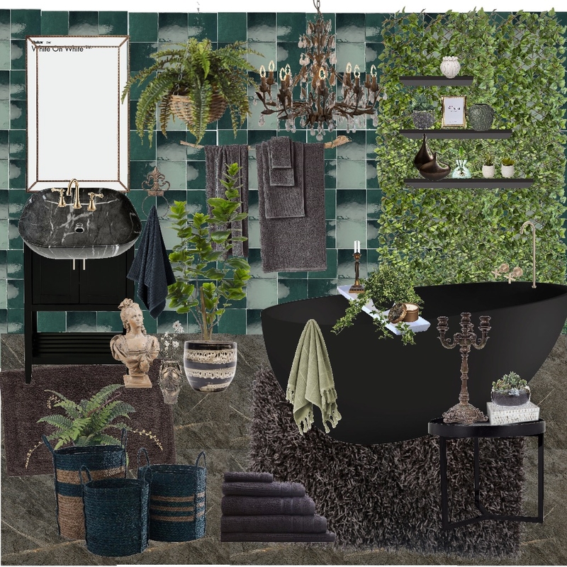 forest bathroom Interior Design Mood Board by olivia.jones