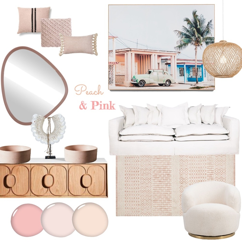 Peach & Pink Interior Design Mood Board by Project M Design Peach & Pink Interior Design Mood Board by Project M Design