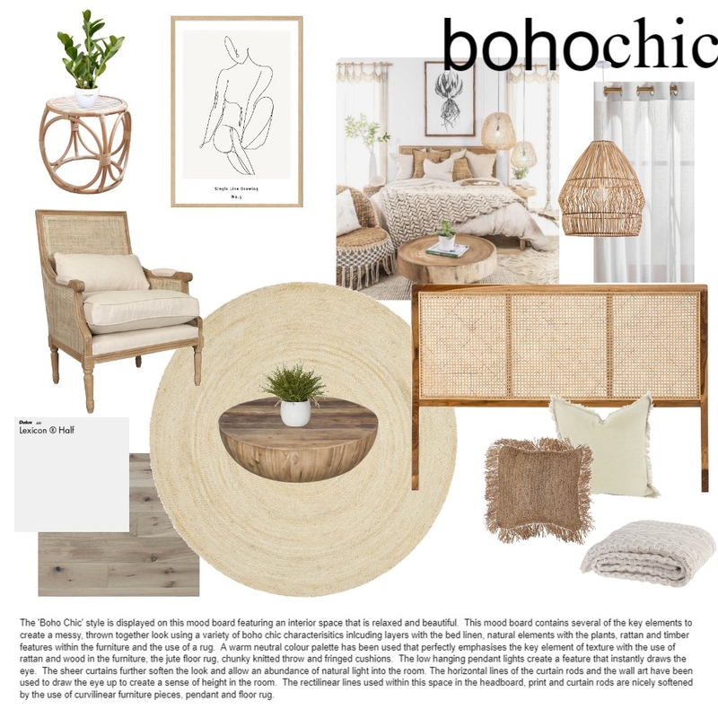 boho chic Interior Design Mood Board by SamC1910