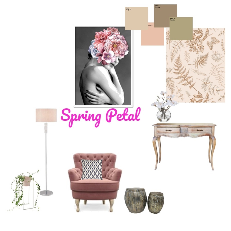 Spring Petal Interior Design Mood Board by Jorine