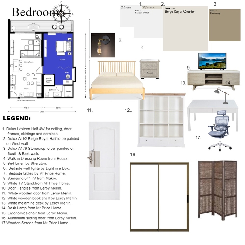 Module 10 Bedroom Mood Board by Kathy Crichton on Style Sourcebook