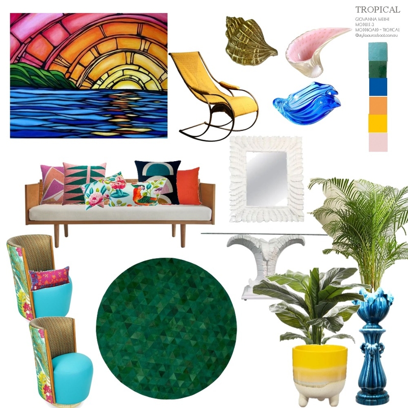 MODULE 3 - TROPICAL Mood Board by Giannella on Style Sourcebook
