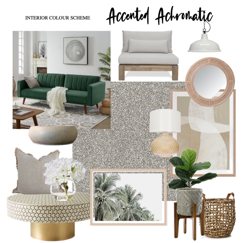 Accented Achromatic Mood Board by jenleclair on Style Sourcebook