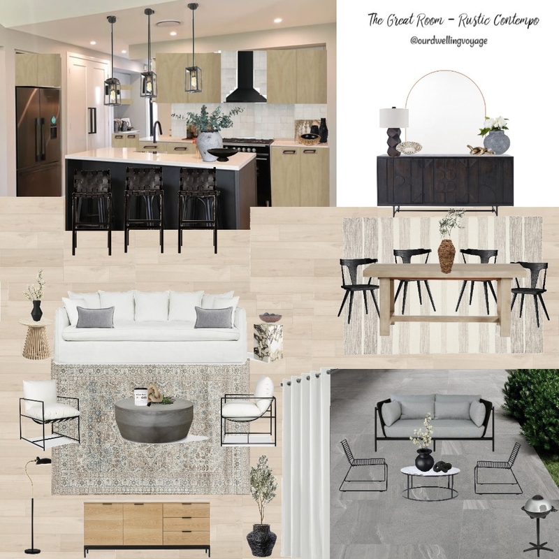The Great Room - Rustic Contempo 1 Mood Board by Casa Macadamia on Style Sourcebook