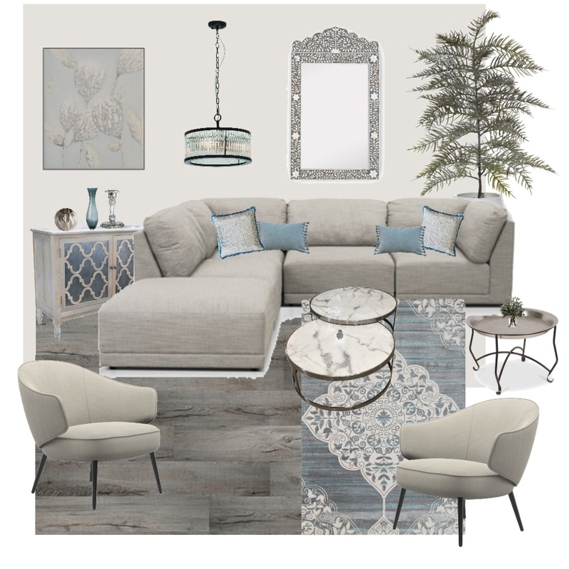 The Blues Living Mood Board by creative grace interiors on Style Sourcebook