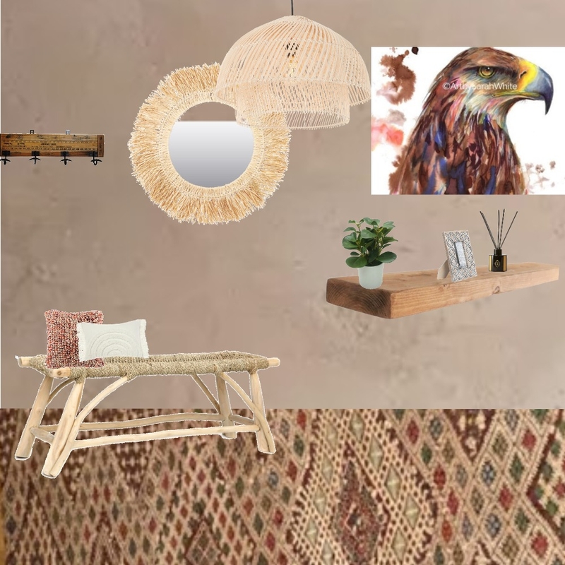 Julie Herbain Hallway wall with eagle picture and cushions Mood Board by Laurenboyes on Style Sourcebook
