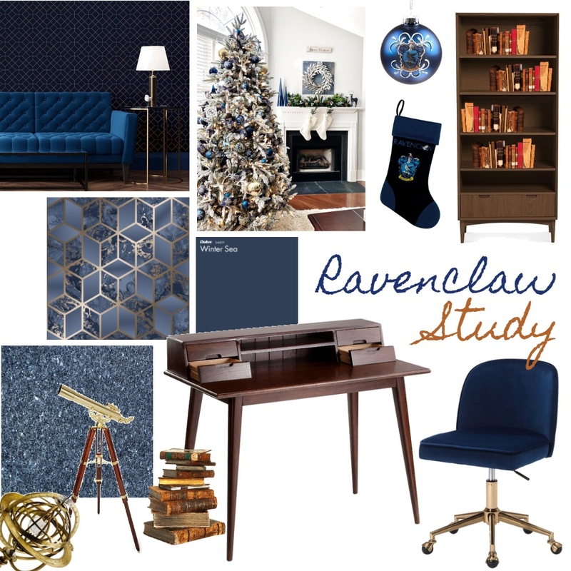 Ravenclaw Study Mood Board by Alessia Malara on Style Sourcebook