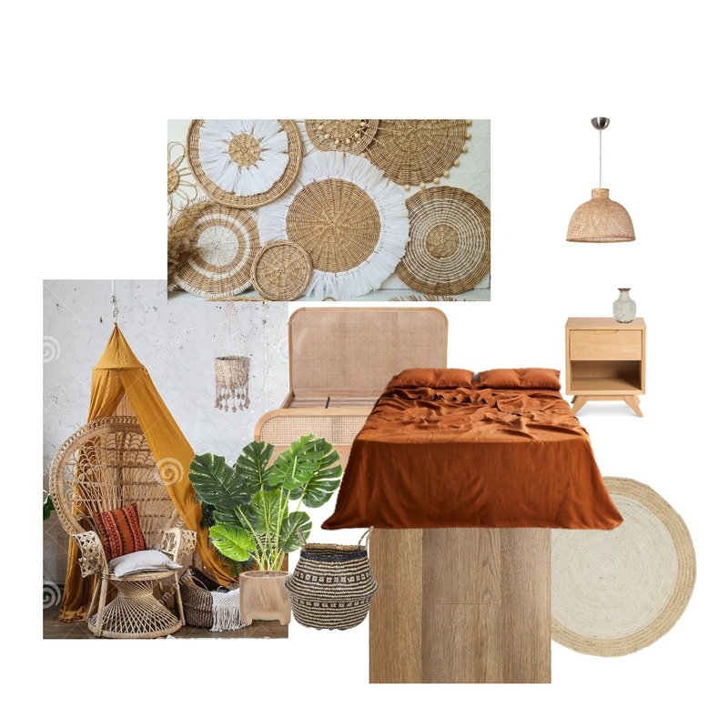 Boho Bed Interior Design Mood Board by Edna Oliveira