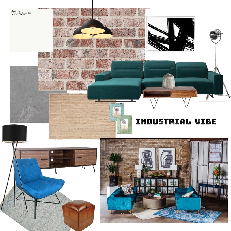 Industrial vibe Interior Design Mood Board by Sylwia Industrial vibe Interior Design Mood Board by Sylwia