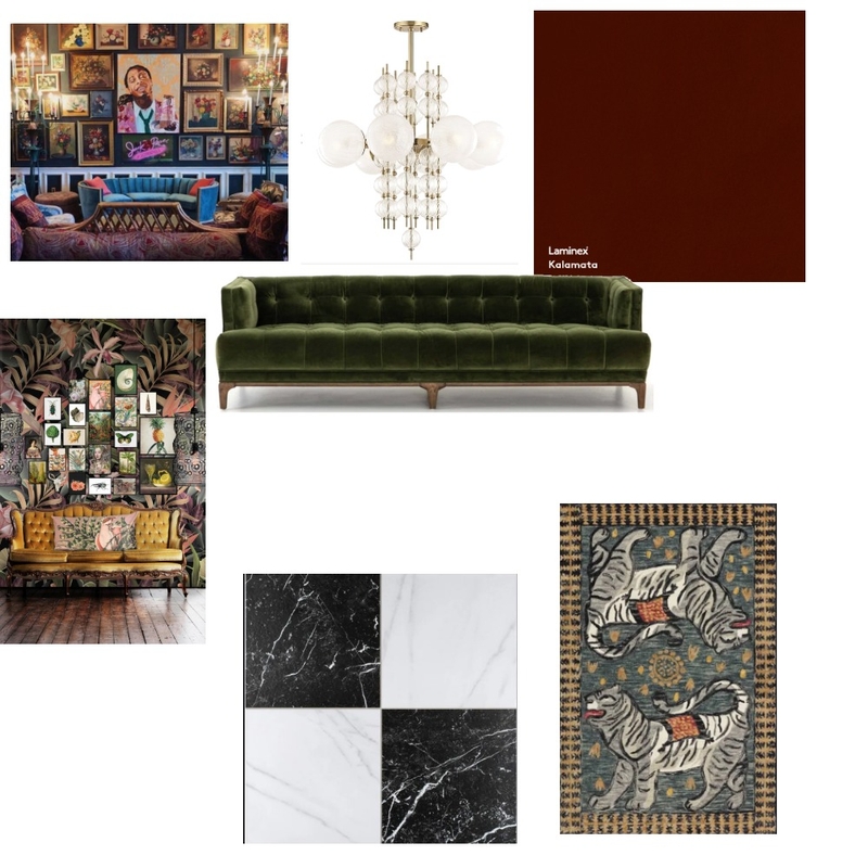 Maximalist Living Space Mood Board by dawntoya on Style Sourcebook