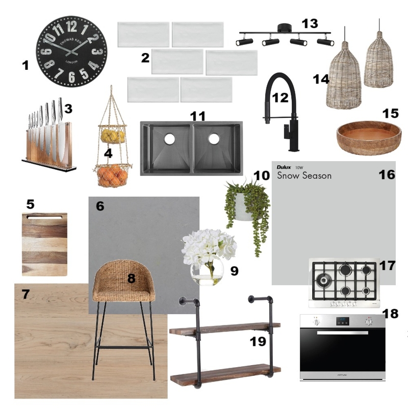 Kitchen Interior Design Mood Board by Abby Smerdon