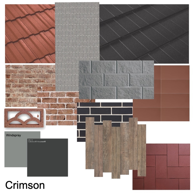 Crimson Colour Palette Mood Board by Brickworks on Style Sourcebook