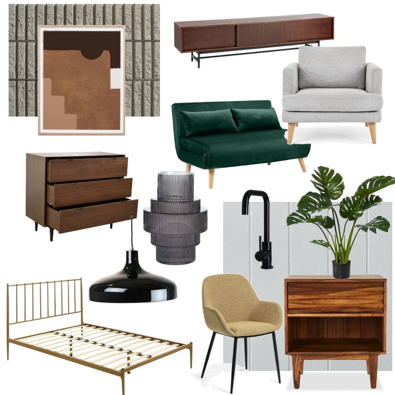 Mid Century Modern 2 Interior Design Mood Board by danikarae