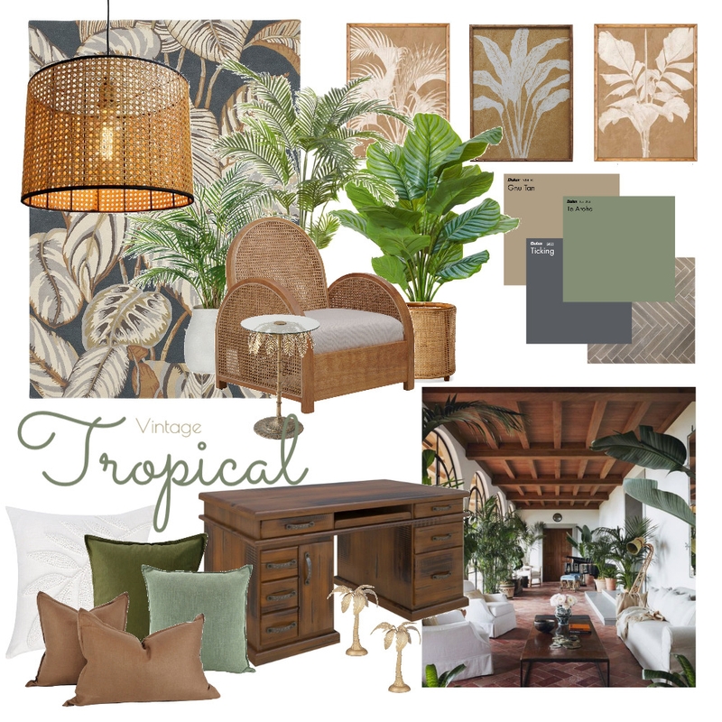 vintage tropical Mood Board by TheBorrowedSpace on Style Sourcebook