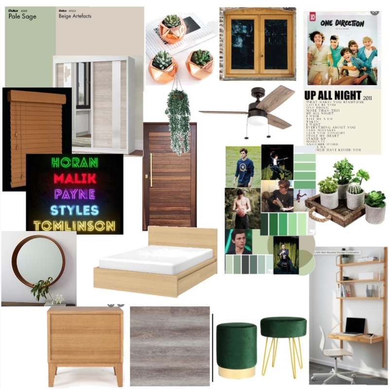 sage green aesthetic bedroom Mood Board by nepal on Style Sourcebook