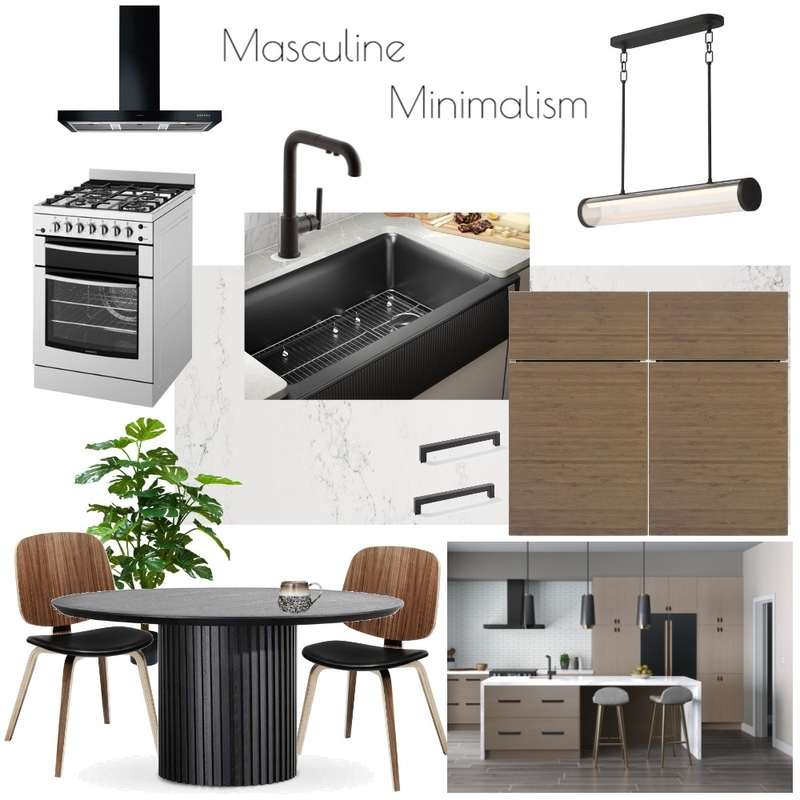 Masculine Minimalist Mood Board by Annalei Floriant on Style Sourcebook