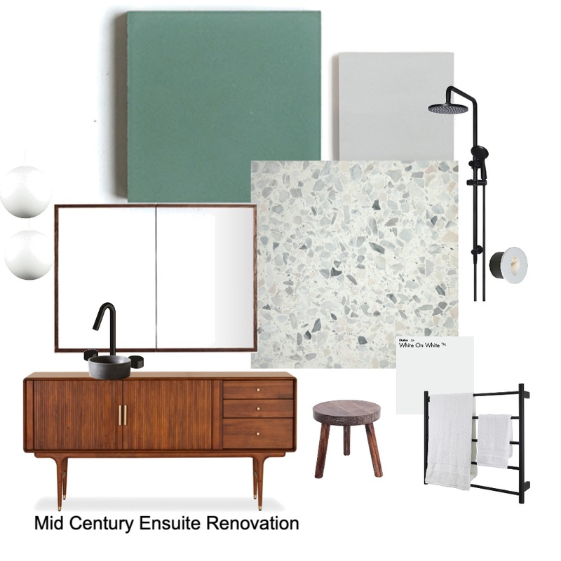 Mid Century Ensuite Renovation Mood Board by ODR Interiors on Style Sourcebook