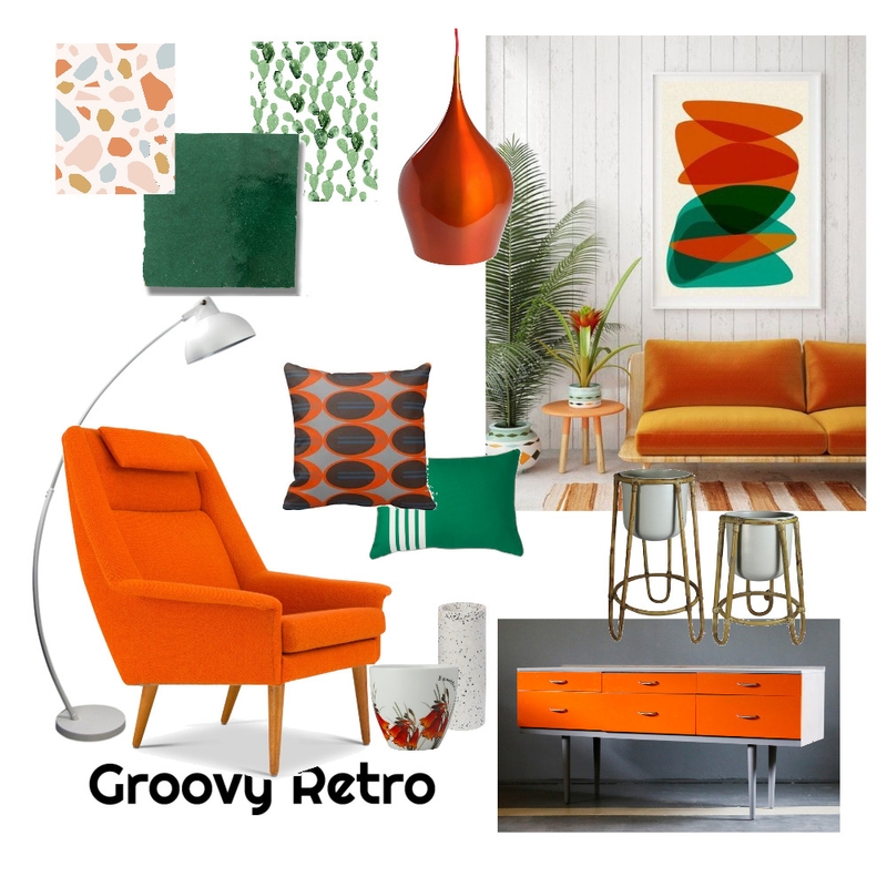 groovy retro Mood Board by Beverlea on Style Sourcebook
