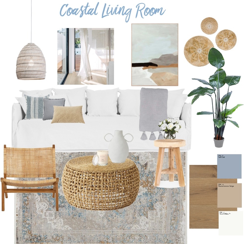 Coastal Living Room Mood Board by jessicabourque on Style Sourcebook