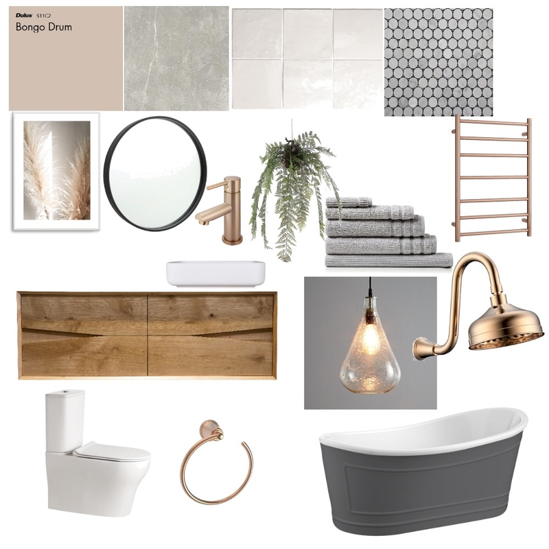 Bathroom with warm tones Mood Board by KEH80 on Style Sourcebook