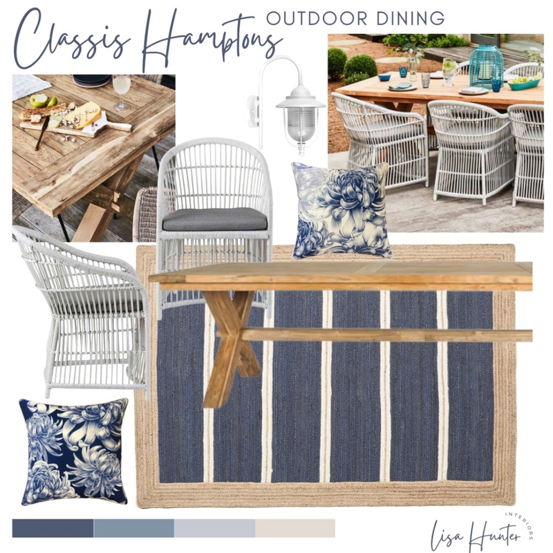Classic Hamptons Outdoor Dining Mood Board by Lisa Hunter Interiors on Style Sourcebook