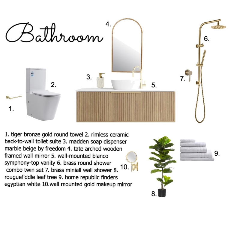 Bathroom Mood Board by JenelleSutherland on Style Sourcebook