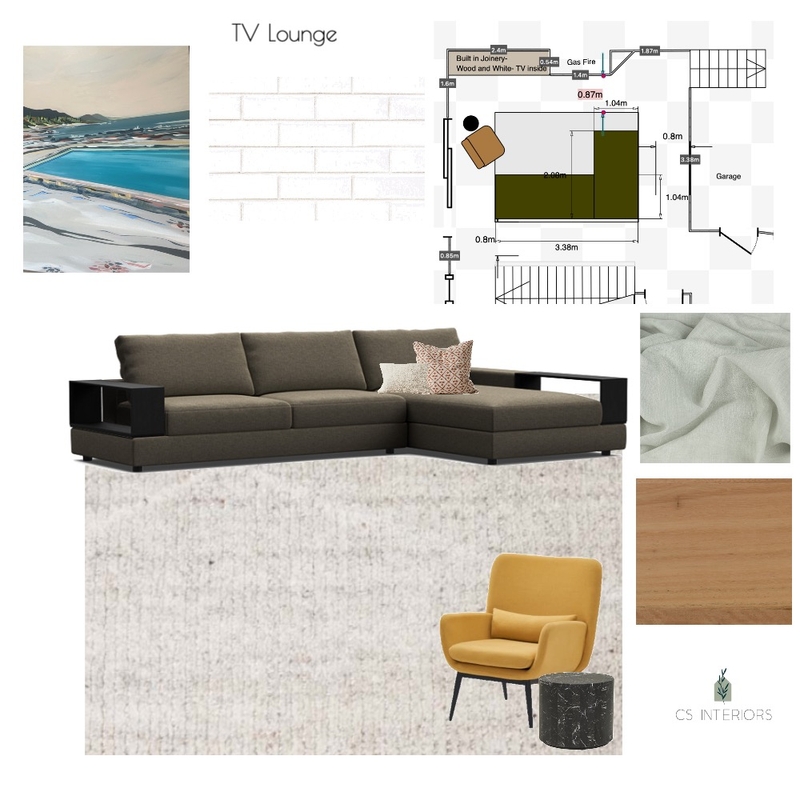 TV Lounge- with Duke Rug and Right Chaise and Castlery Chair Mood Board by CSInteriors on Style Sourcebook