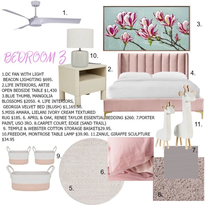 BEDROOM 3 Mood Board by Joanna Redfearn on Style Sourcebook