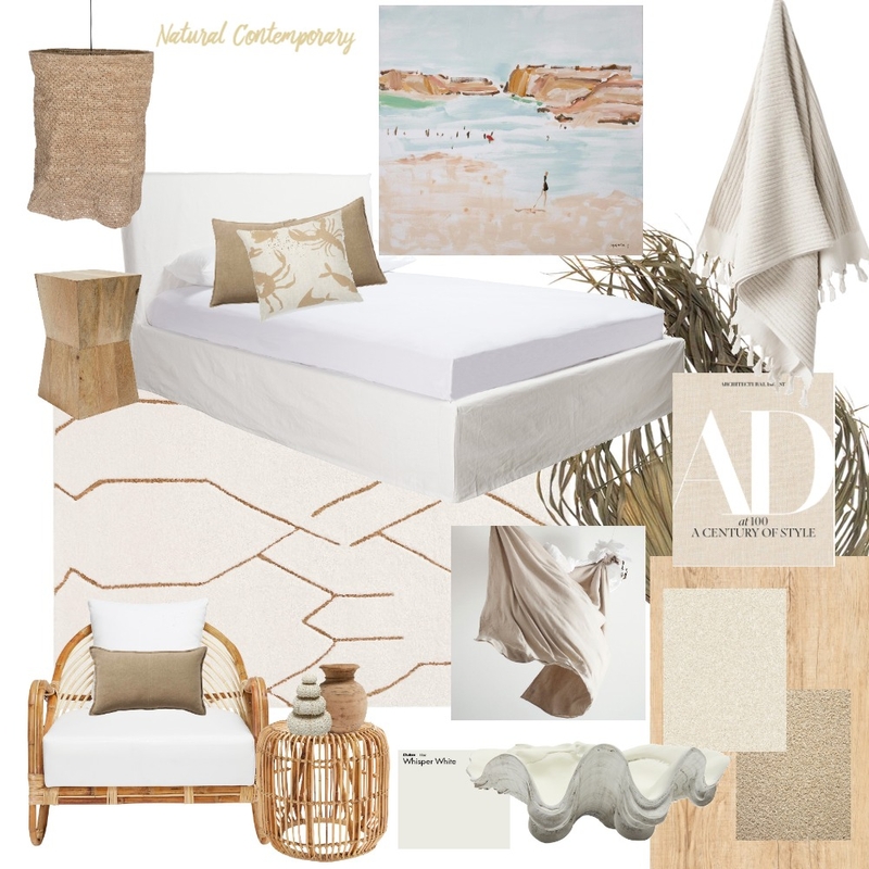 Natural Contemporary Bedroom Mood Board by Sage & Cove Interiors on Style Sourcebook