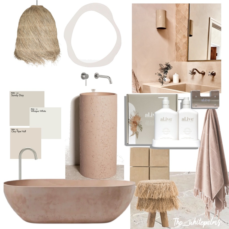 Clay & White bathroom Mood Board by Sage & Cove Interiors on Style Sourcebook